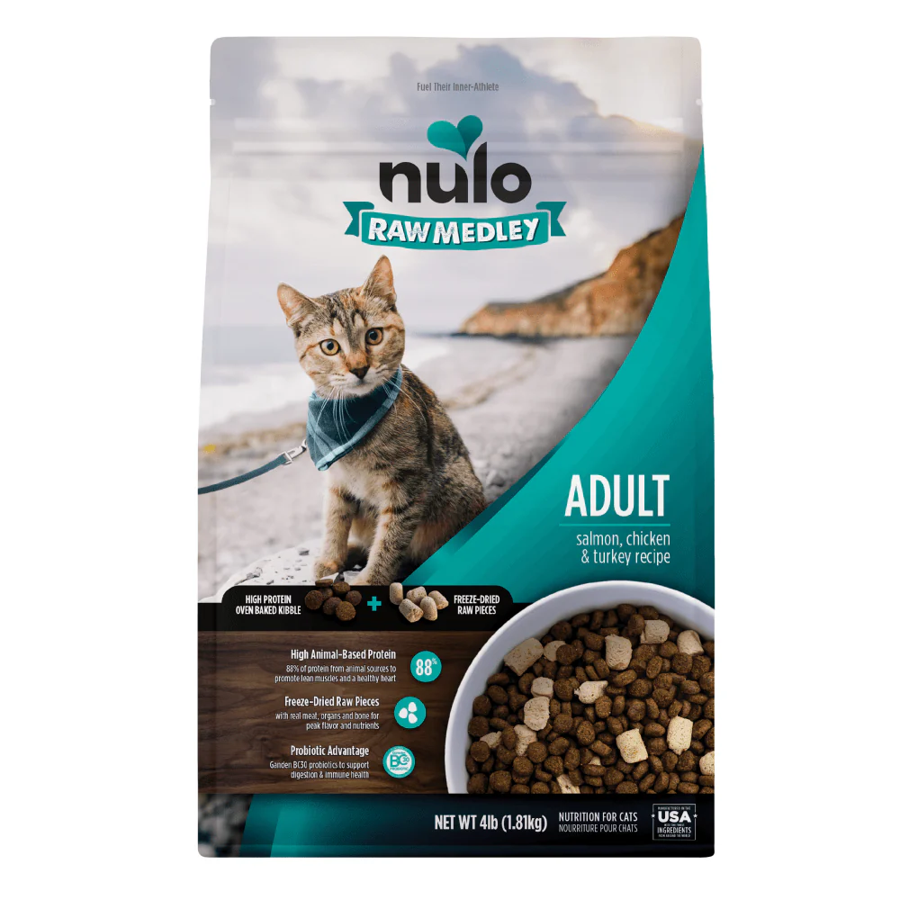 Nulo Raw Medley (凍乾+乾糧) 成貓 去骨鮭魚、雞肉及火雞肉配方