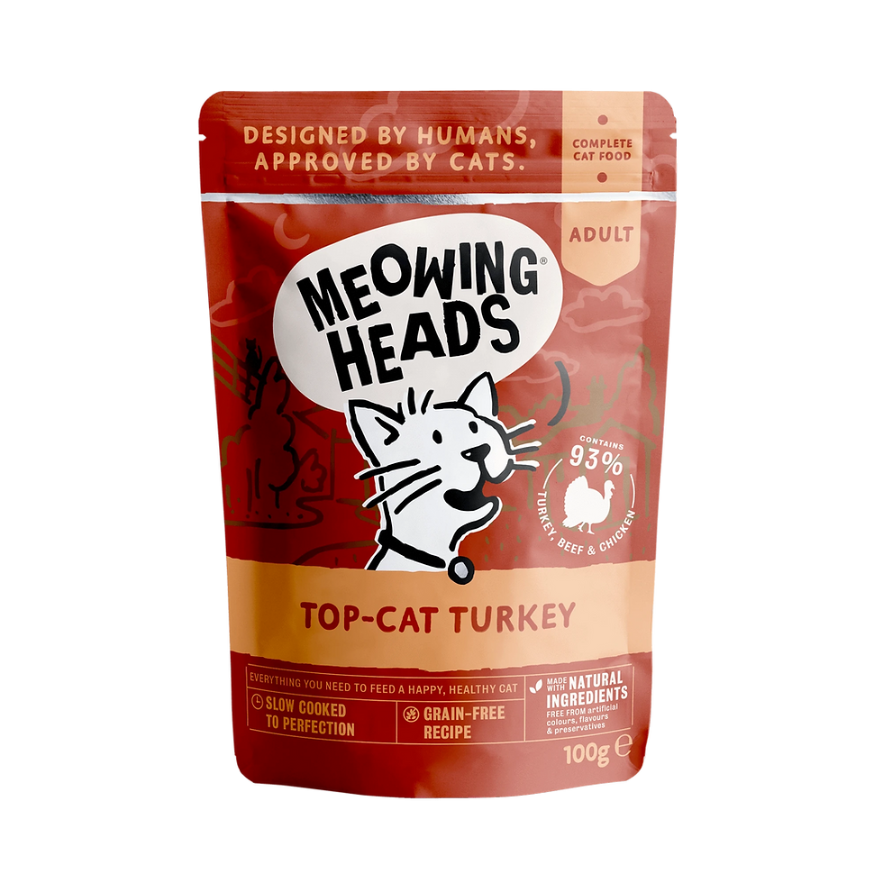 Meowing Heads 無穀物貓用主食濕糧包-火雞+雞肉+牛肉配方