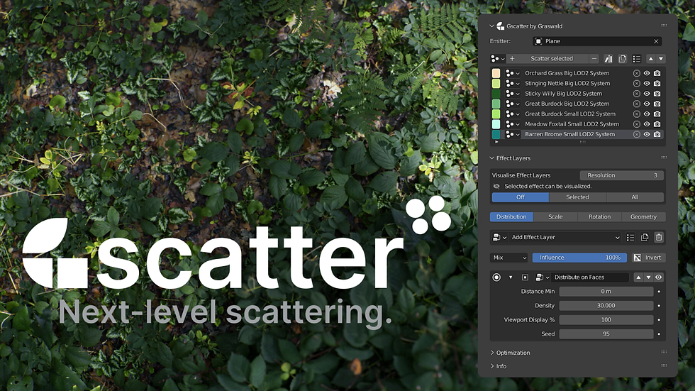 Graswald Gscatter Vegetation Library Blender Asset