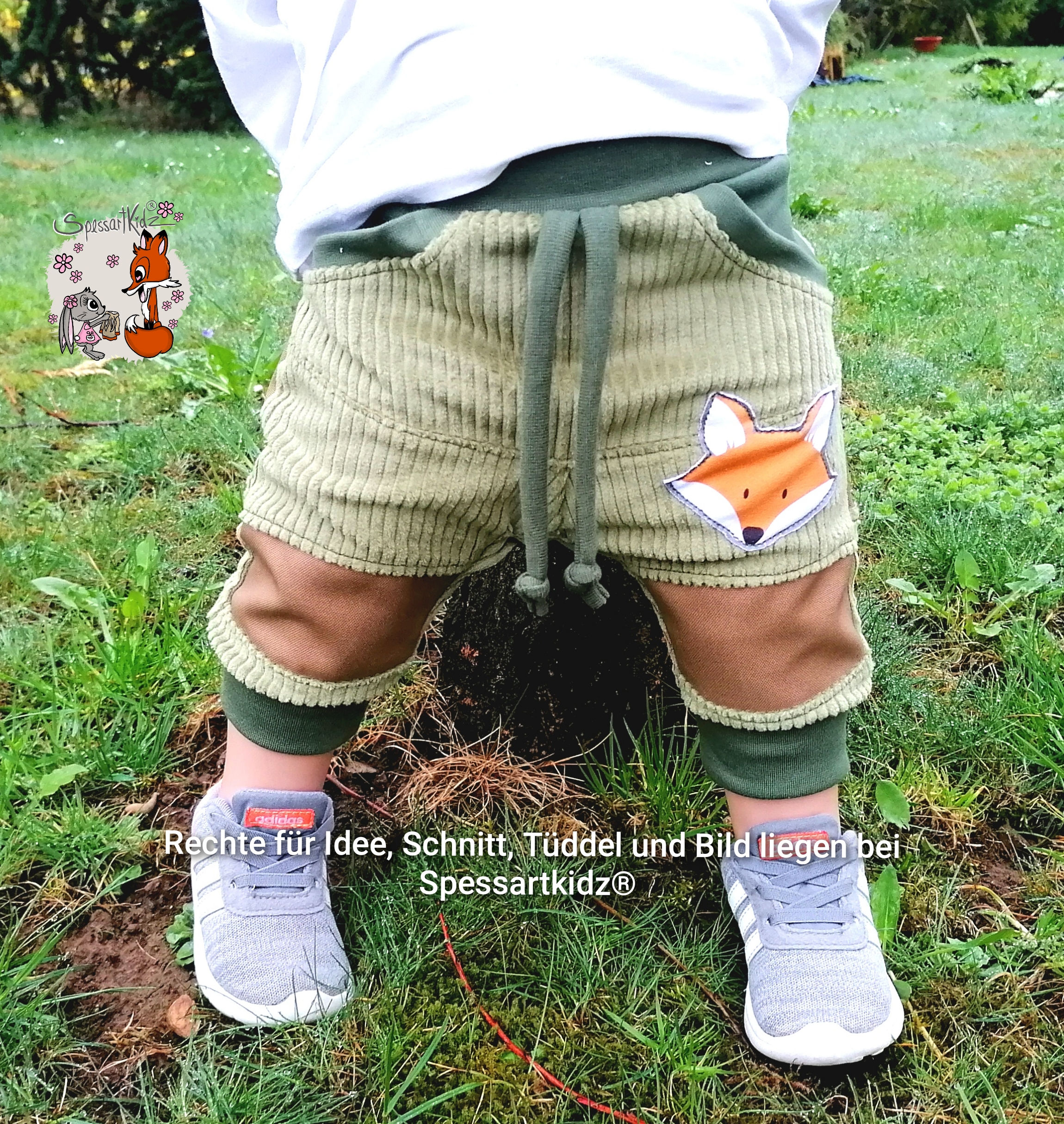 Kurze Outdoorhose Füchse - ab Größe 80/86