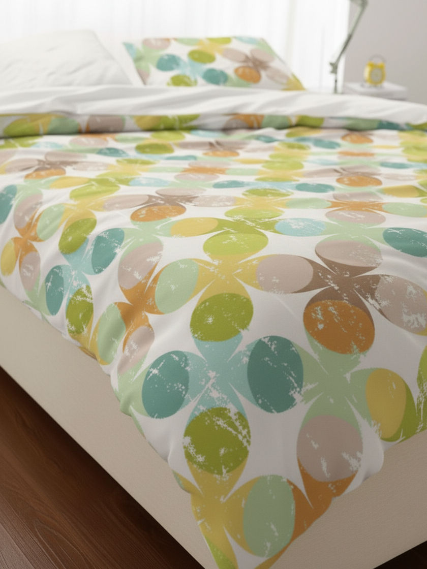 Миниатюра: Geometrik Desenli Tek Kişilik Nevresim Takımı