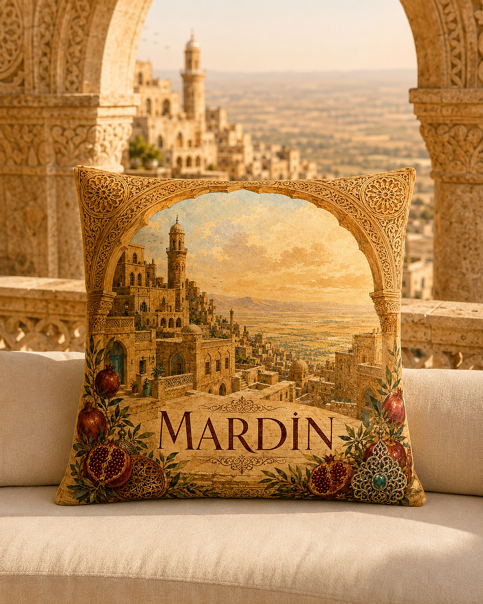 Küçük resim: Mardin Taşın Mirası – 4’lü Kadife Kırlent Kılıfı Seti