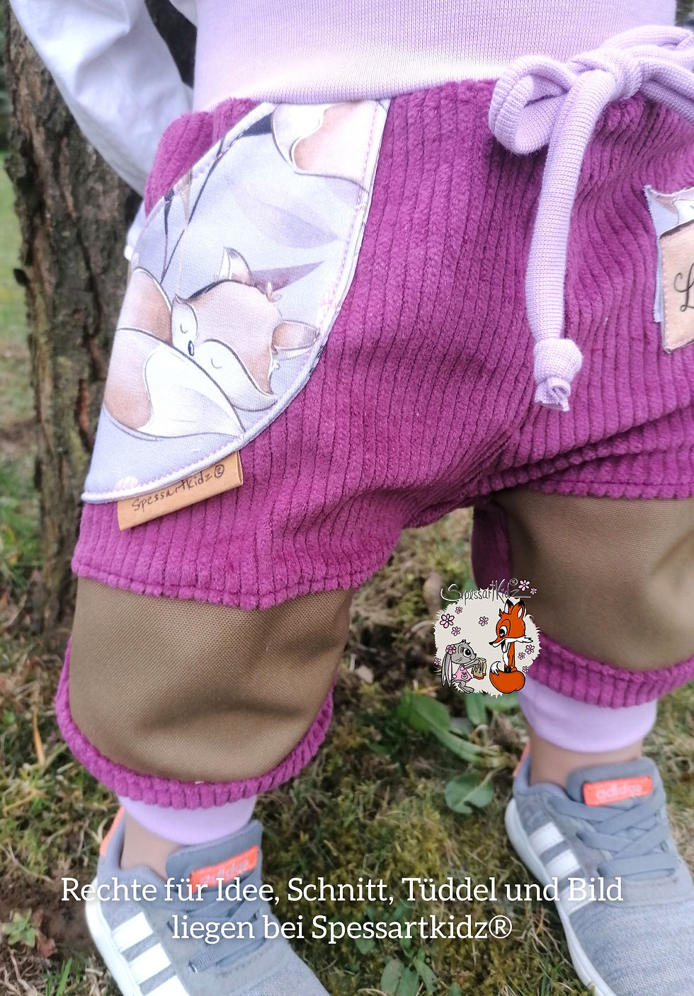Miniaturbild: Kurze Outdoorhose Fuchs magenta - ab Größe 80/86