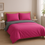Миниатюра: Tek Kişilik %100 Pamuklu Fuşya Gri Çift Yüzlü Nevresim Takımı