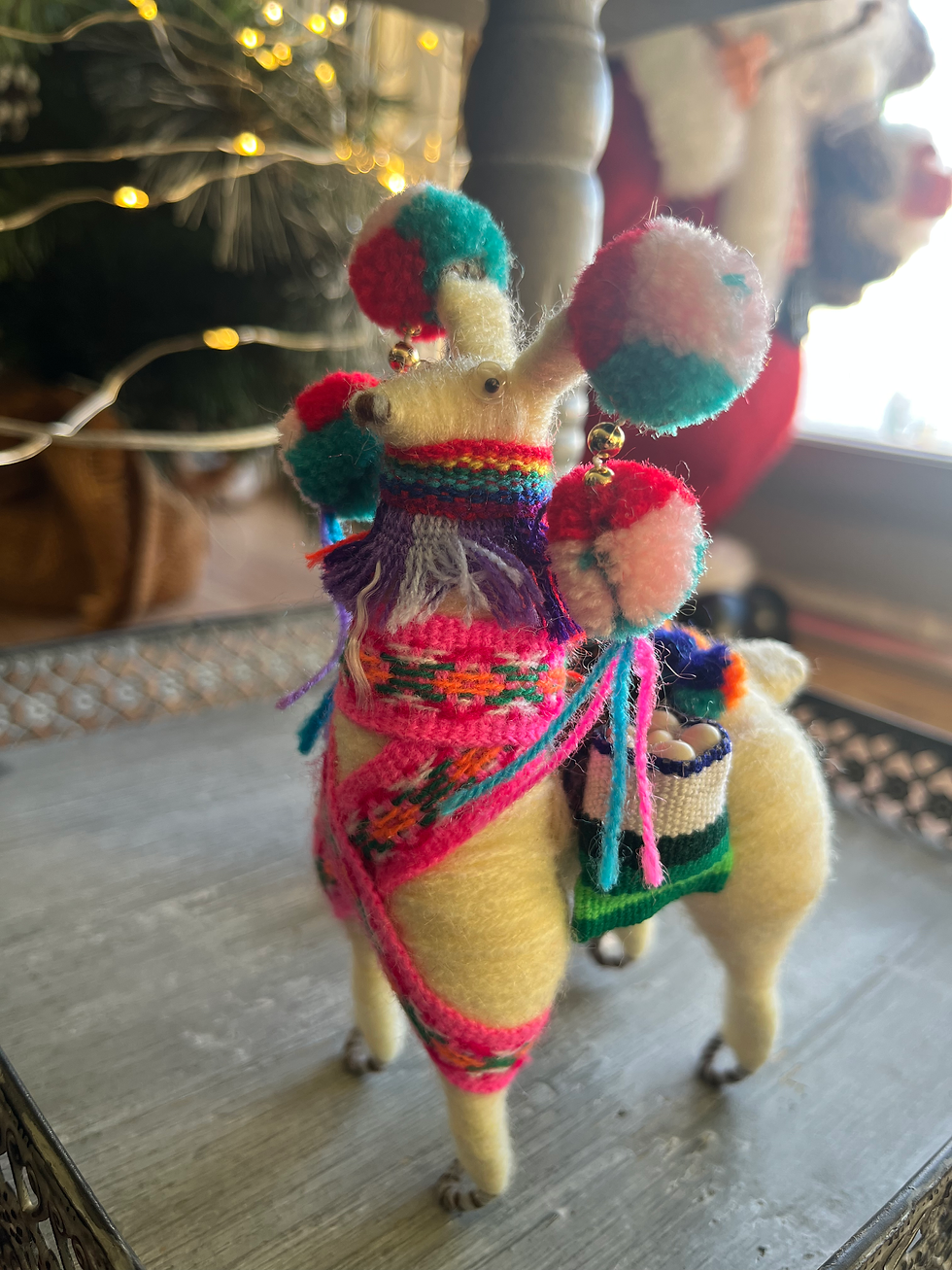 Miniature : Lama en laine décoratif 