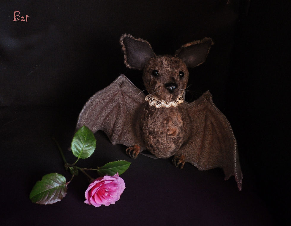 Thumbnail: Bat plush vintage 6"