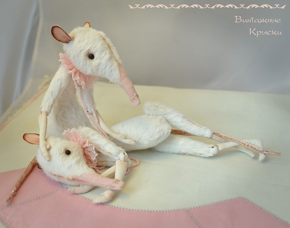 Thumbnail: Adult White rat 7/9"Dressed girl