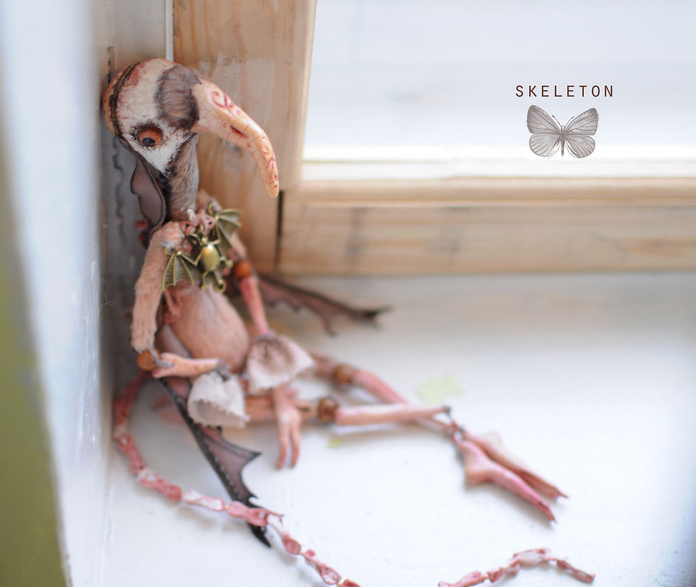 Thumbnail: Skeleton Pink rat 7/11" Small Bones gothic rat