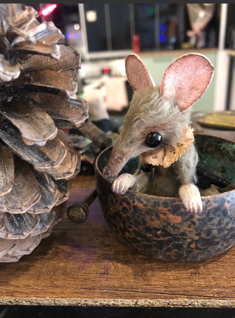 Thumbnail: Skeleton tiny rat 4” Small Bones gothic rat