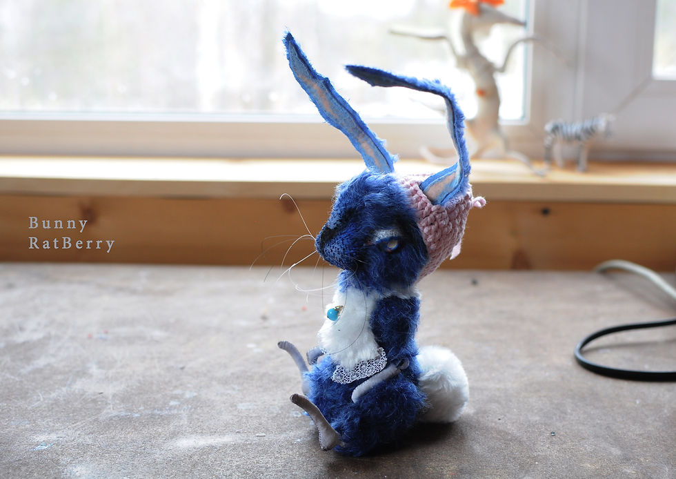 Thumbnail: FLUFFY Blue Bunny boy 7/9"