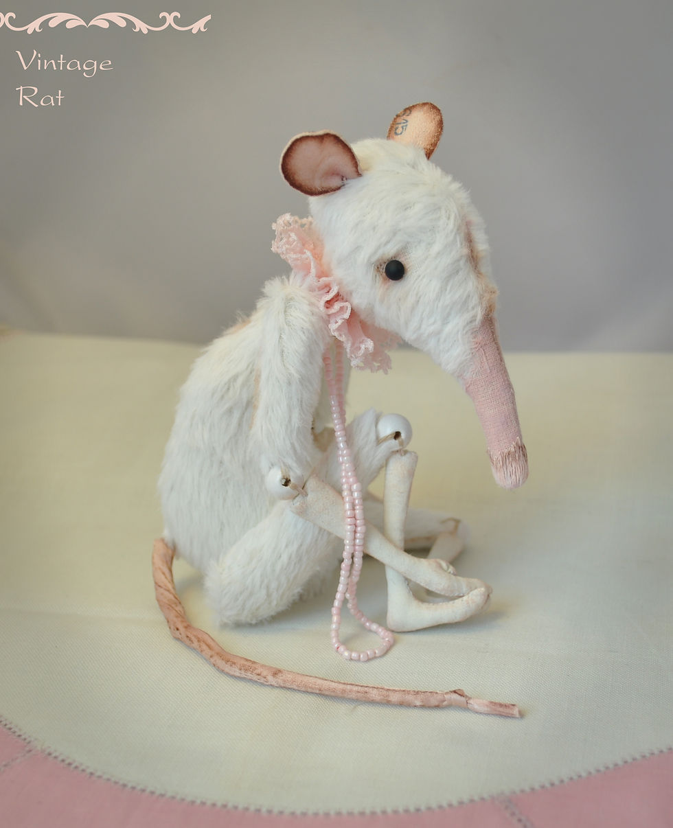 Thumbnail: Adult White rat 7/9"Dressed girl