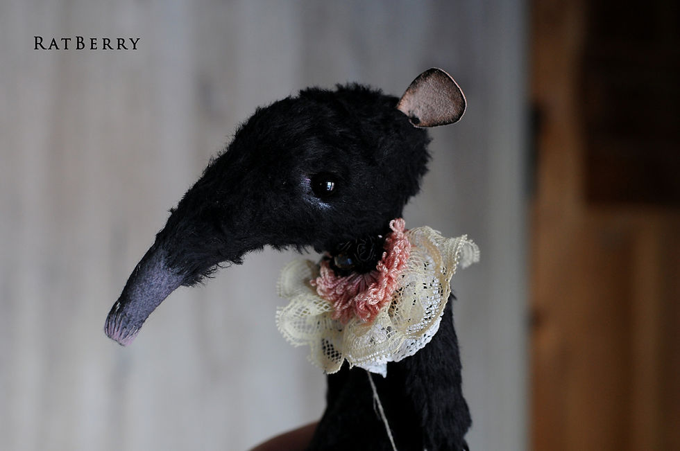 Thumbnail: Adult Black rat 7/9" Boy in a hat