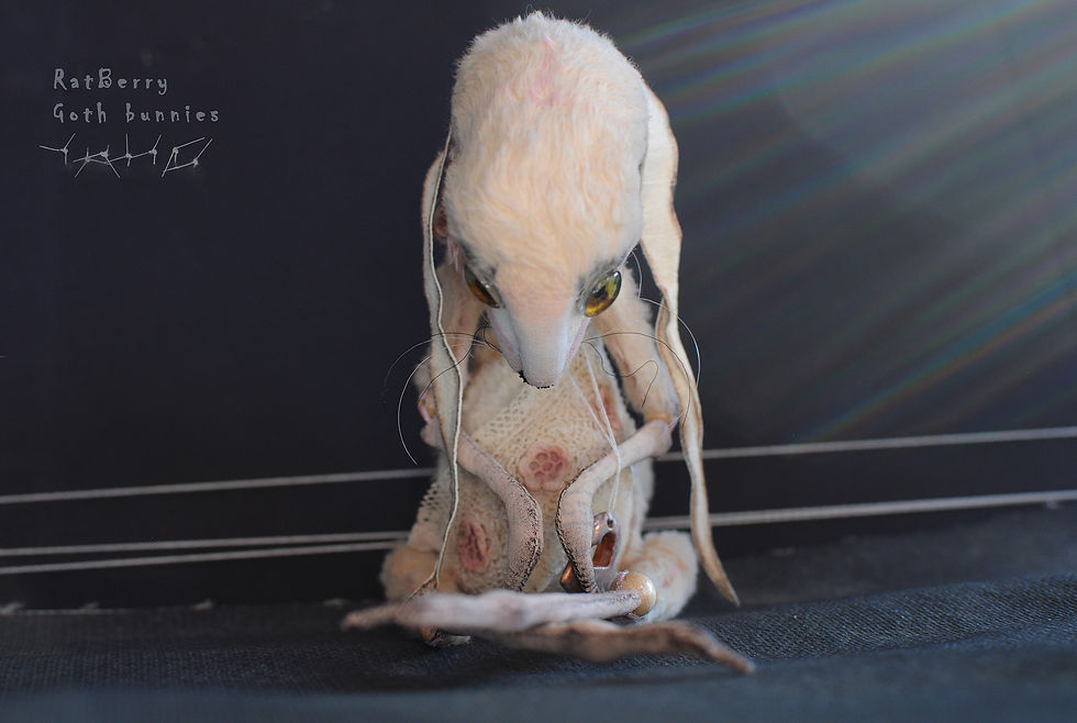 Thumbnail: Beige Goth bunny 8/11"