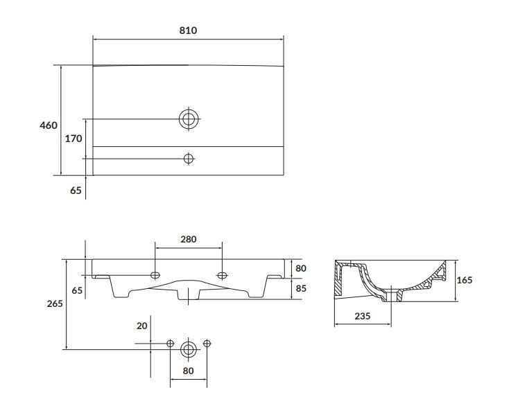 Thumbnail: Larga 80 Washbasin