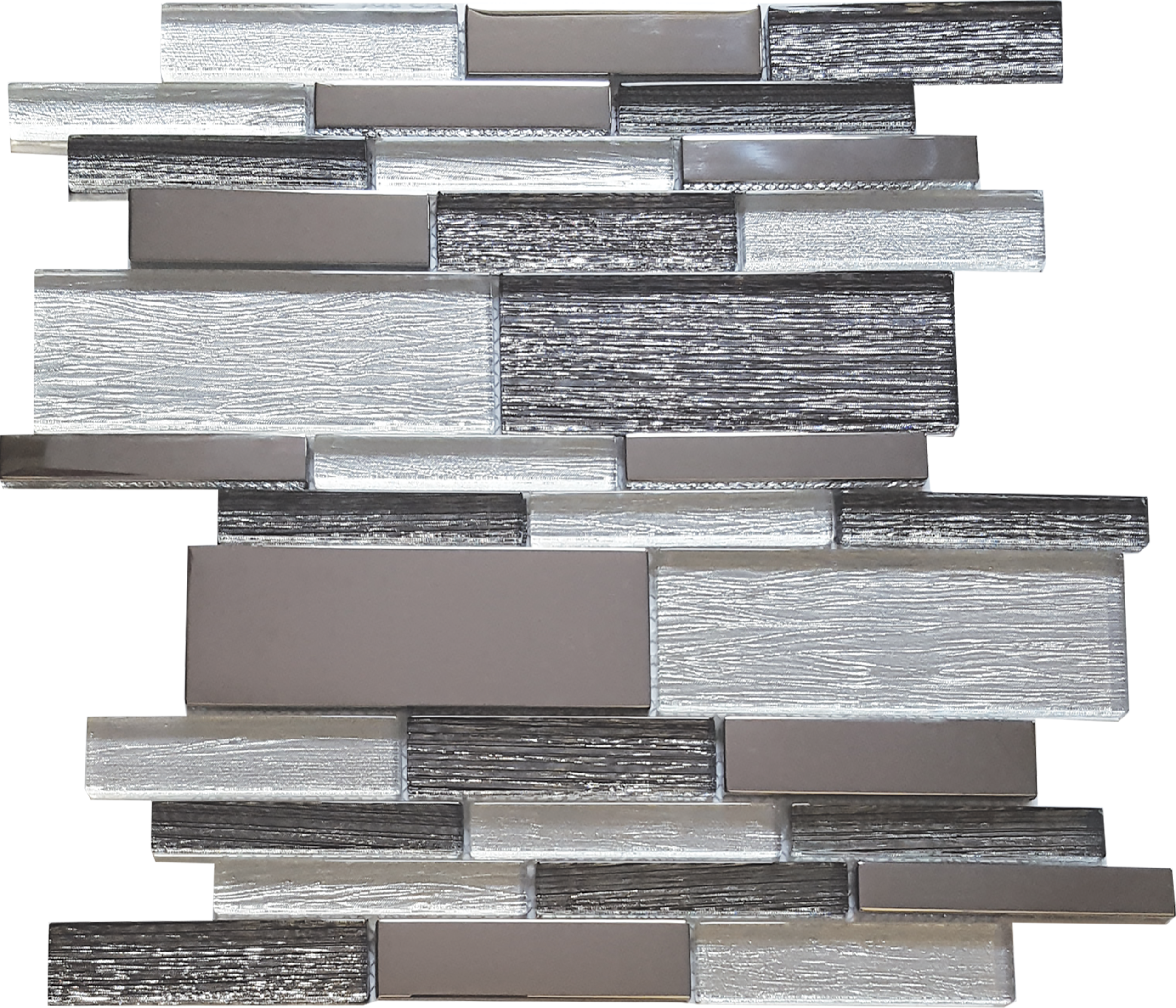 Glimmer Multilinear Glass Mosaic 11 3/4"x12"