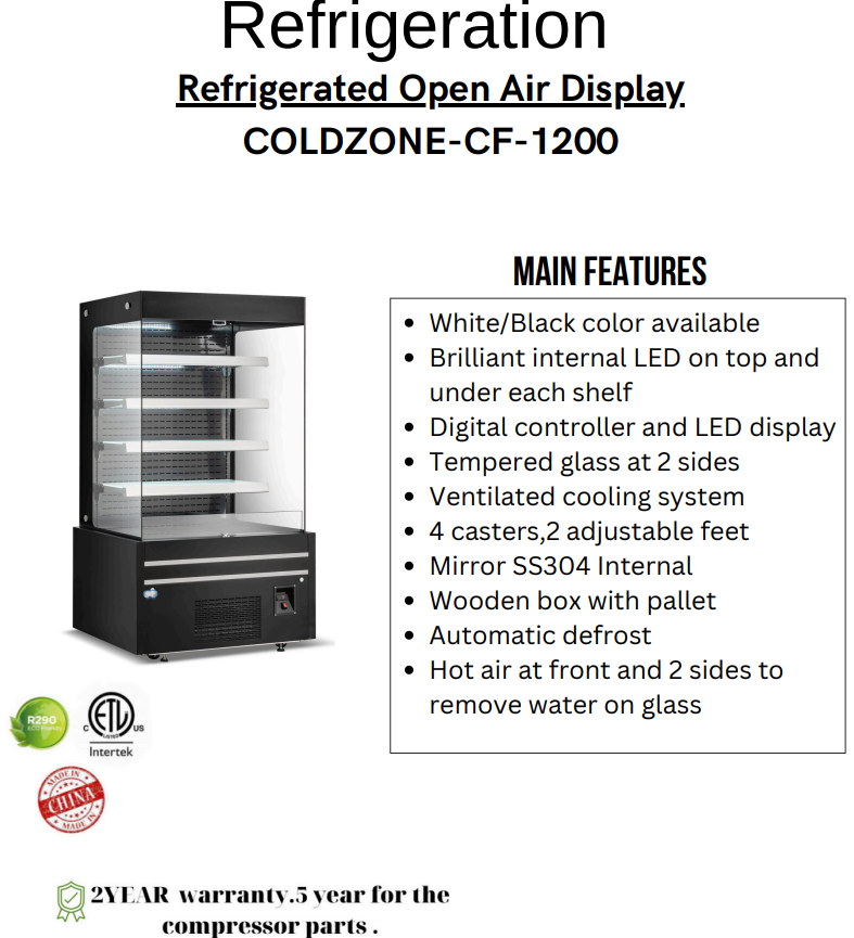 Refrigerated Open Air Display COLDZONE-CF-1200