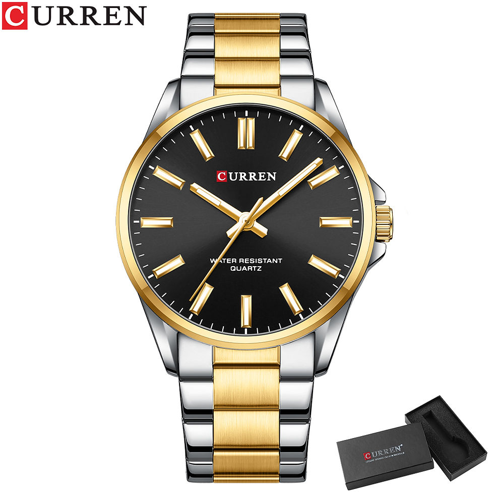 Miniatura: Relógio Masculino Curren Classic – Aço Inoxidável com Calendário