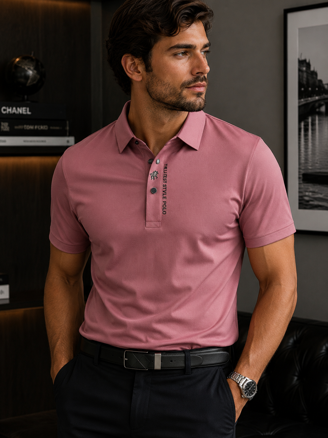 Camisa Polo Masculina de Manga Curta
