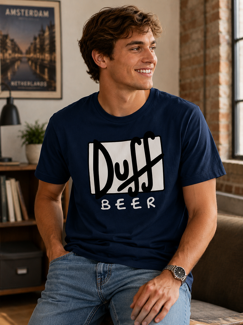 Miniatura: Camiseta T-shirt Simpsons Duff Vermelha 100% Algodão
