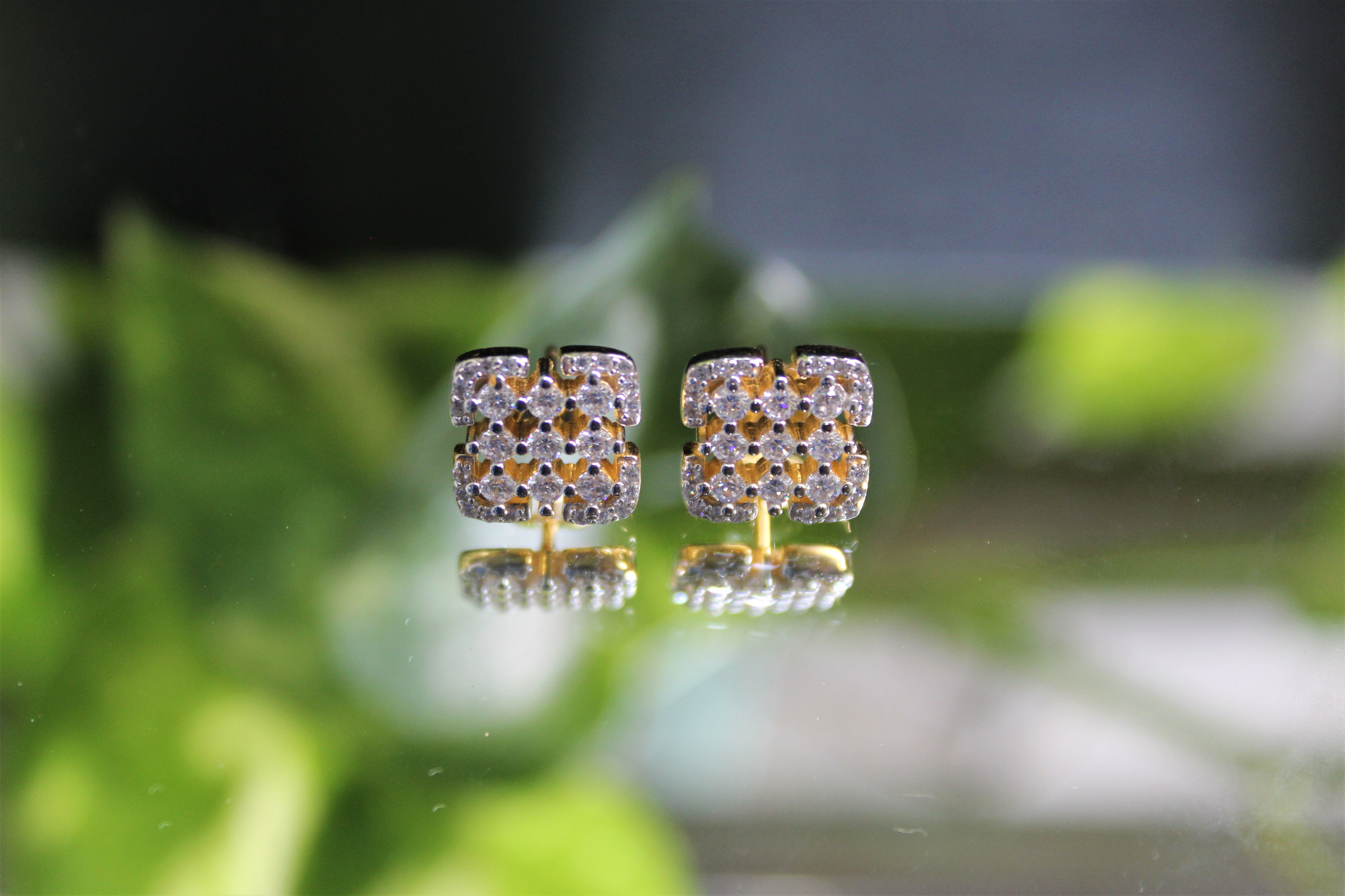 SQUARE CLUSTER STUDS
