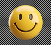 Glossy yellow 3D smiley face icon