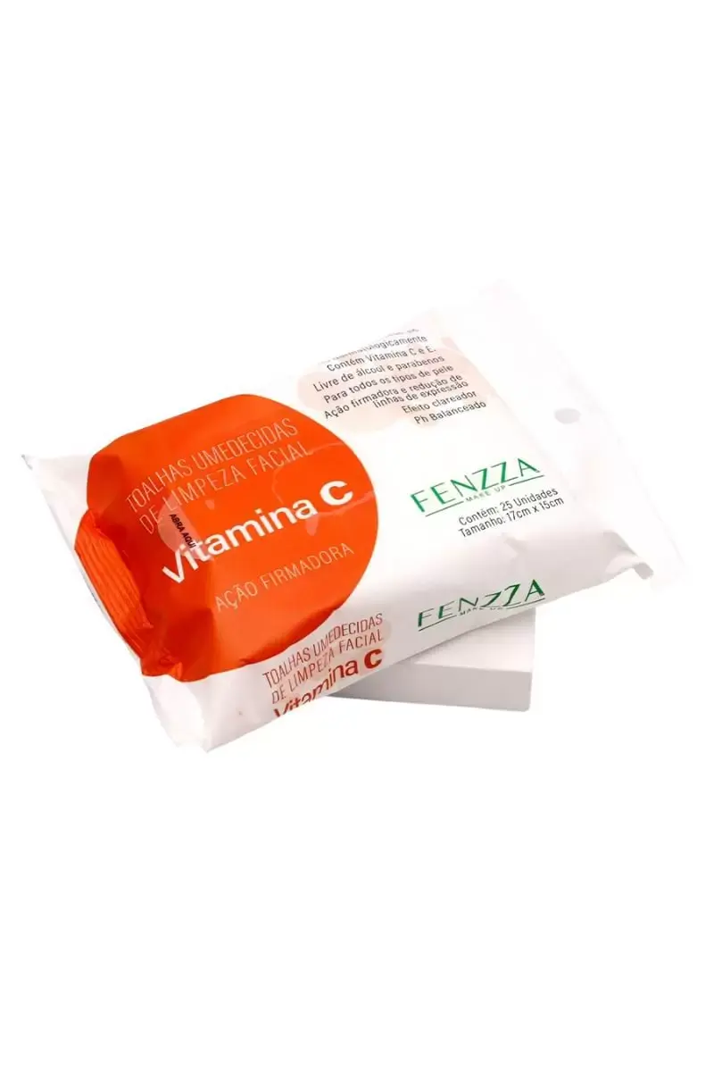Toalhas Umedecidas Demaquilante para Limpeza Facial Vitamina C
