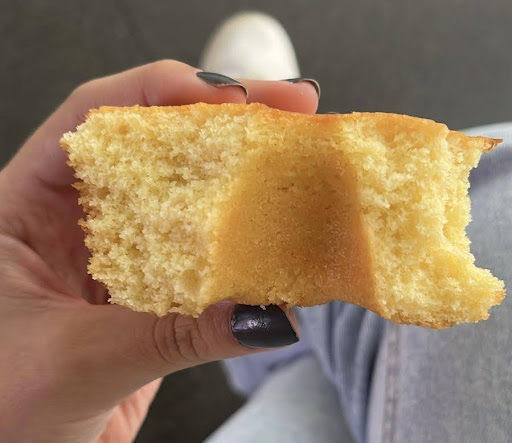 Foto do bolo de milho da aluna Letícia Ribeiro.