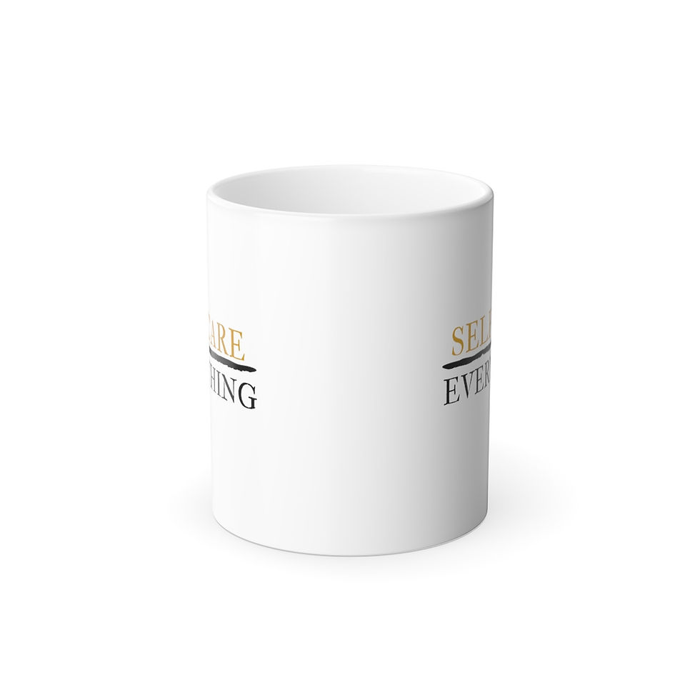 Thumbnail: Self-Care Over Everything Color Morphing Mug, 11oz