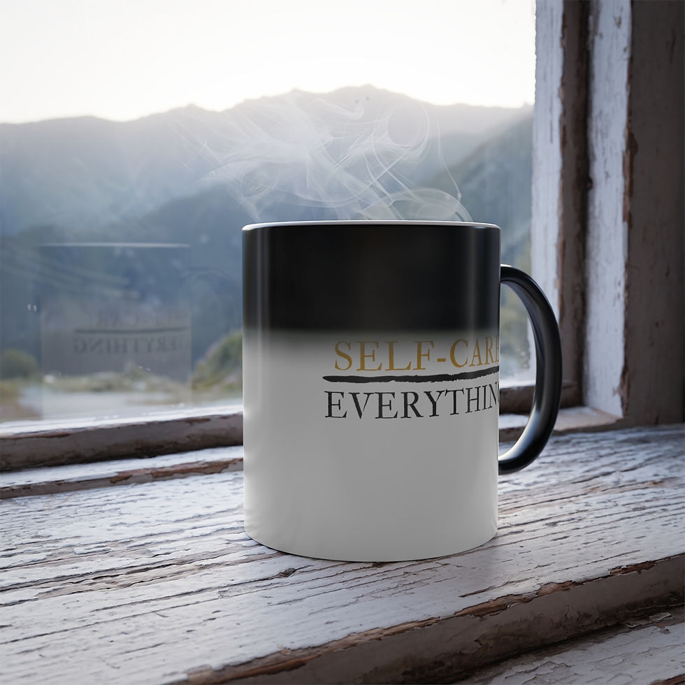 Thumbnail: Self-Care Over Everything Color Morphing Mug, 11oz