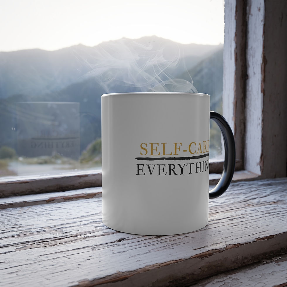 Thumbnail: Self-Care Over Everything Color Morphing Mug, 11oz