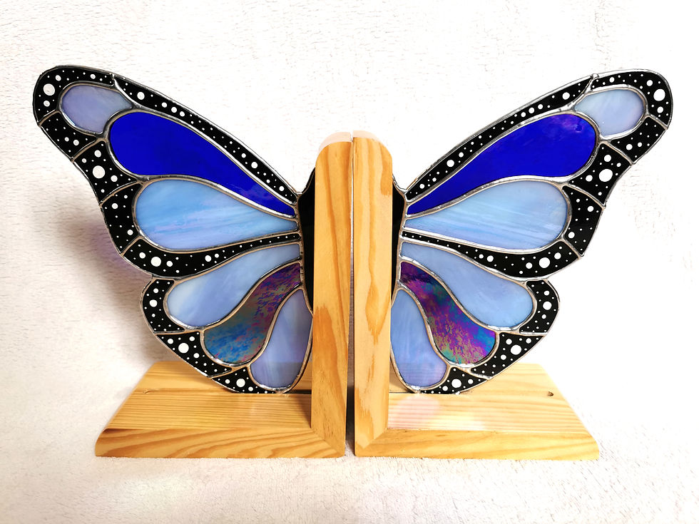 Thumbnail: Blue Monarch Butterfly Bookends