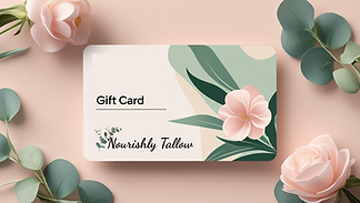 Digital gift card for natural, non-toxic beef tallow skincare – perfect for any occasion.