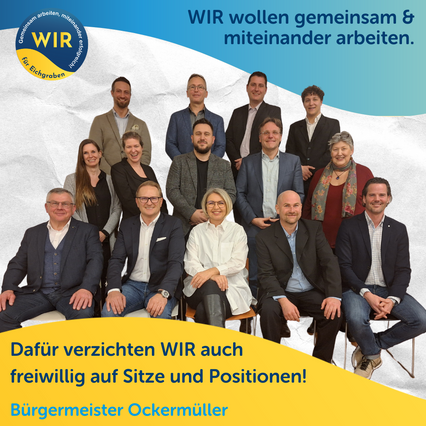 Eichgrabner Gemeinderat - WIR wollen gemeinsam👫🏻 und miteinander🤝🏻 arbeiten!
