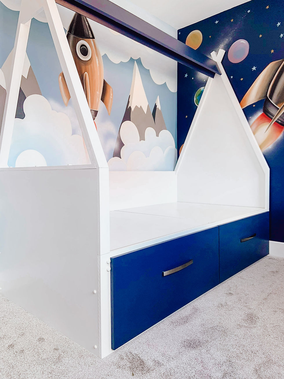 Thumbnail: Teepee bed with drawers