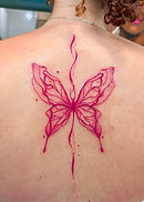 borboleta rosa feita pela Amanda