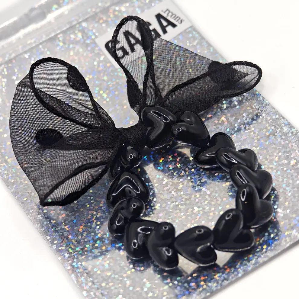 Bracelet Only Noir & Noeud Pois, GAGA