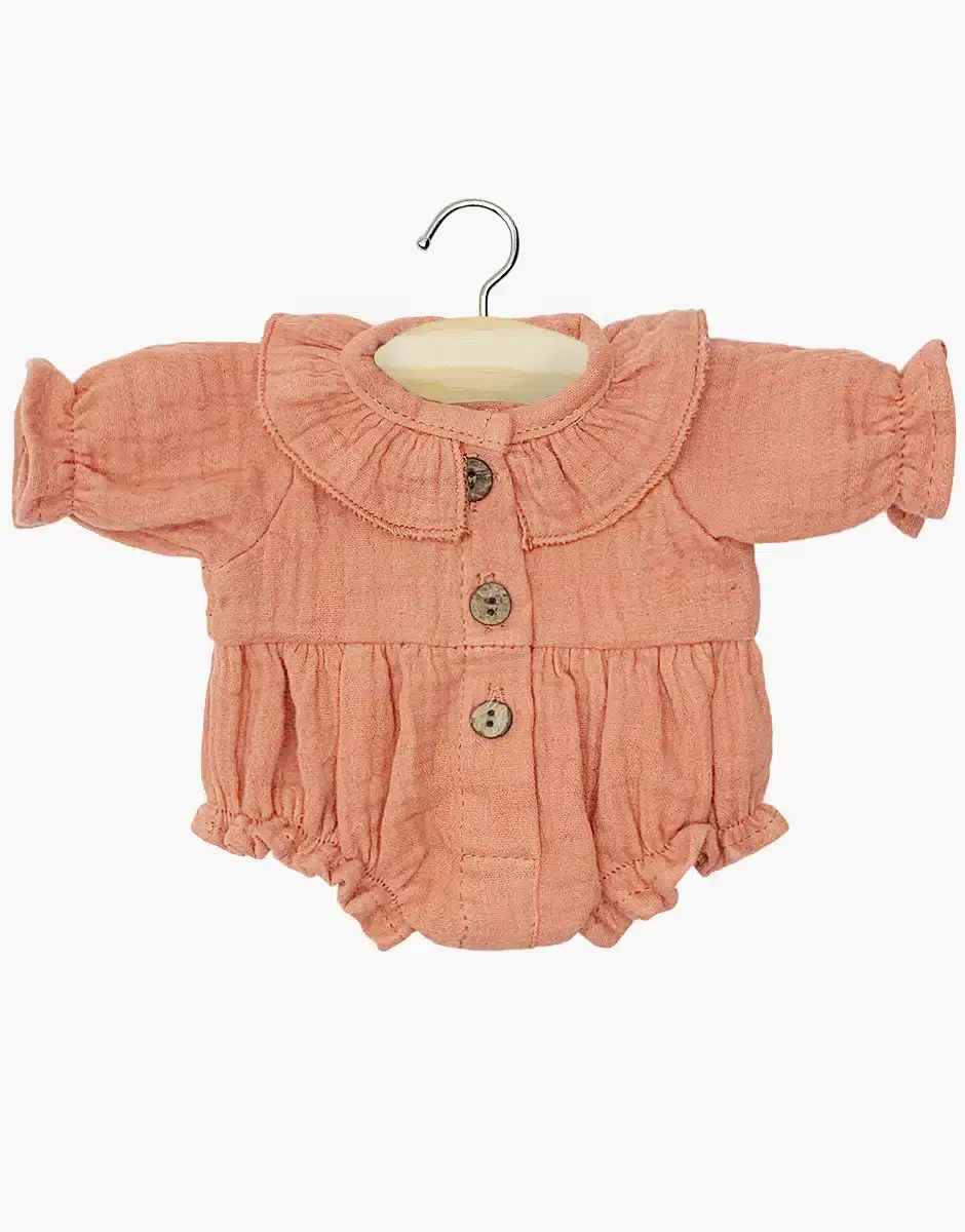 Barboteuse marsala pour  poupée Gordis MINIKANE