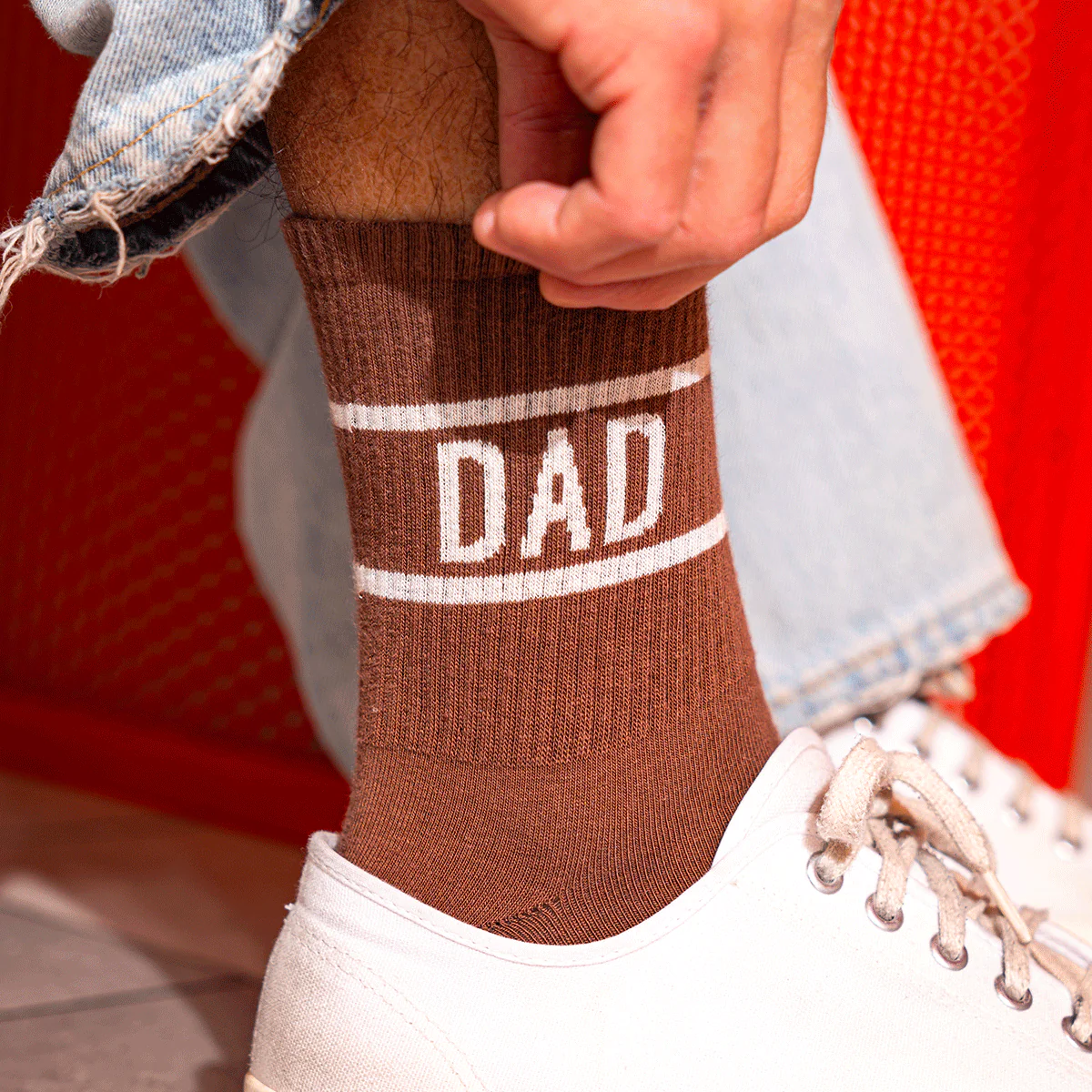 Chaussettes marron Dad