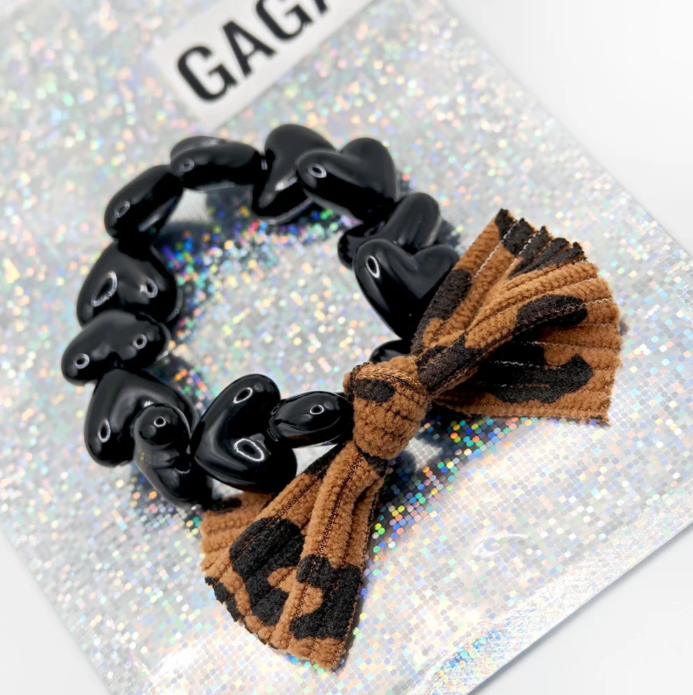 Bracelet Only Noir & Noeud Léopard, GAGA
