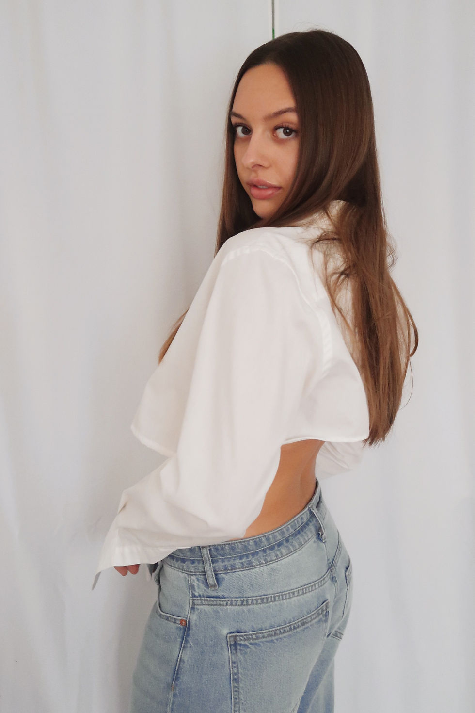 Miniaturbild: Reworked vintage cropped backless blouse