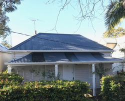 Beautiful Concave Metal Re-roof in Colorbond Ironstone