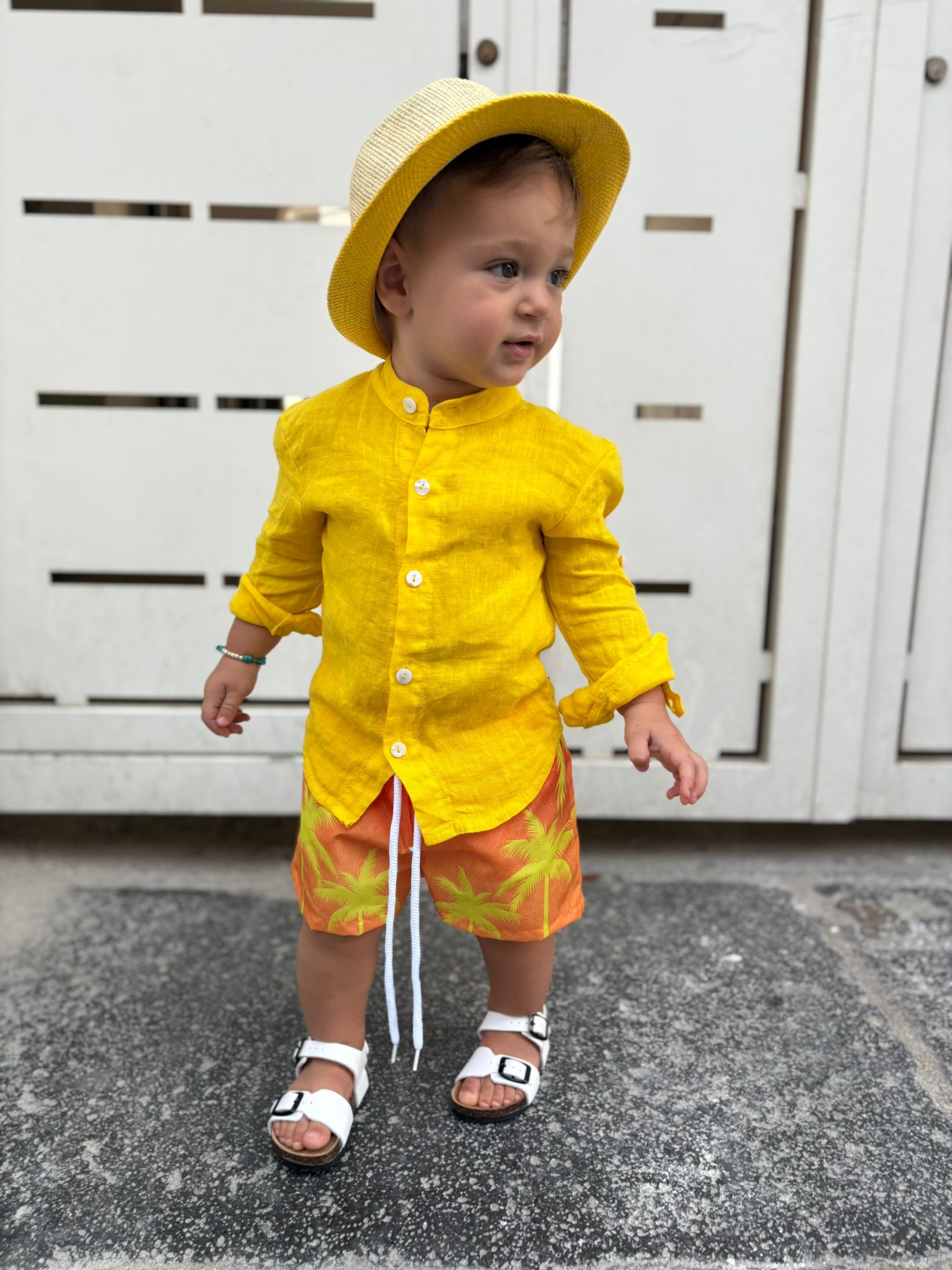 CAMICIA IN LINO COLLO COREANO