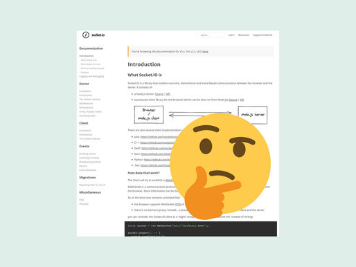 #10 Reading the Socket.io documentation