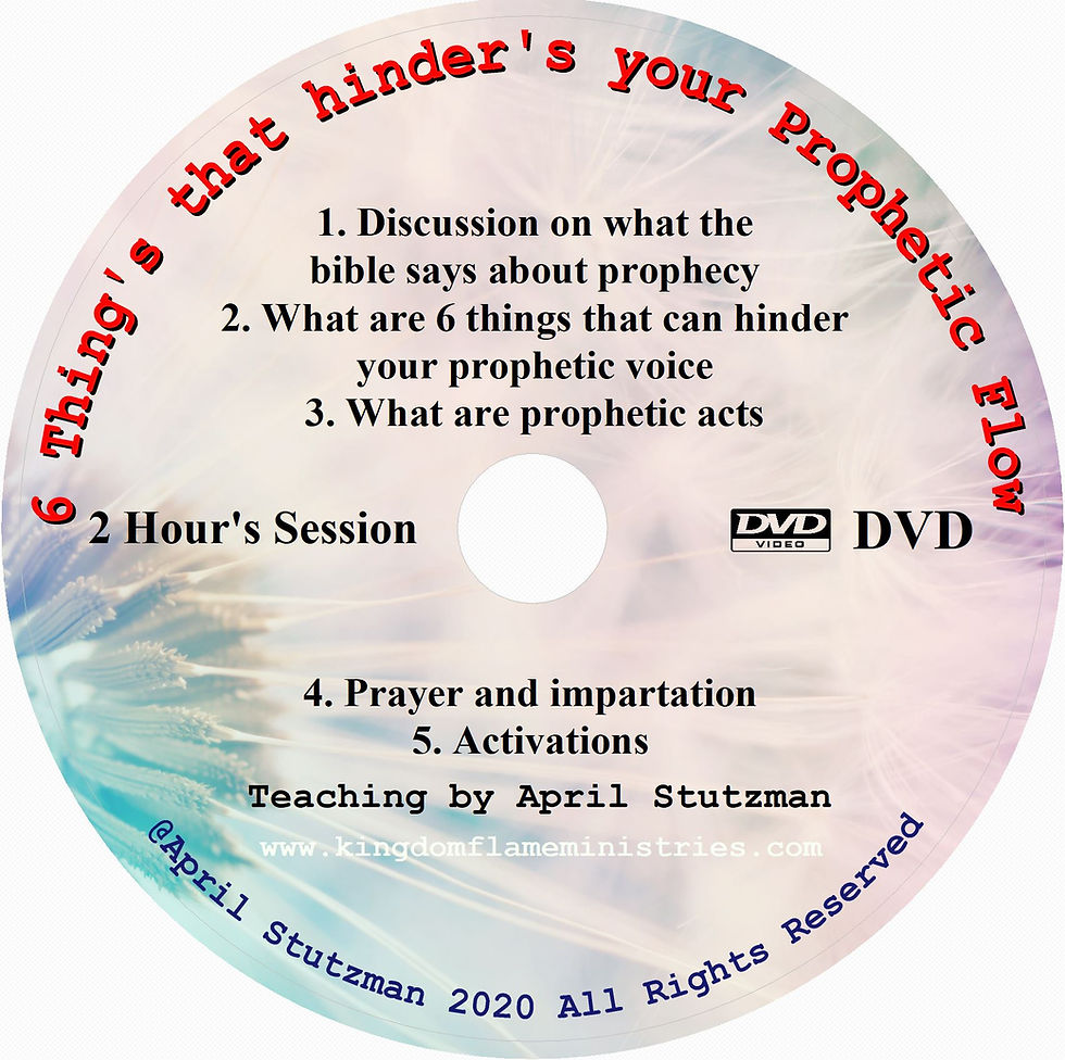 6 things that Hinder's your prophetic DVD by April Stutzman