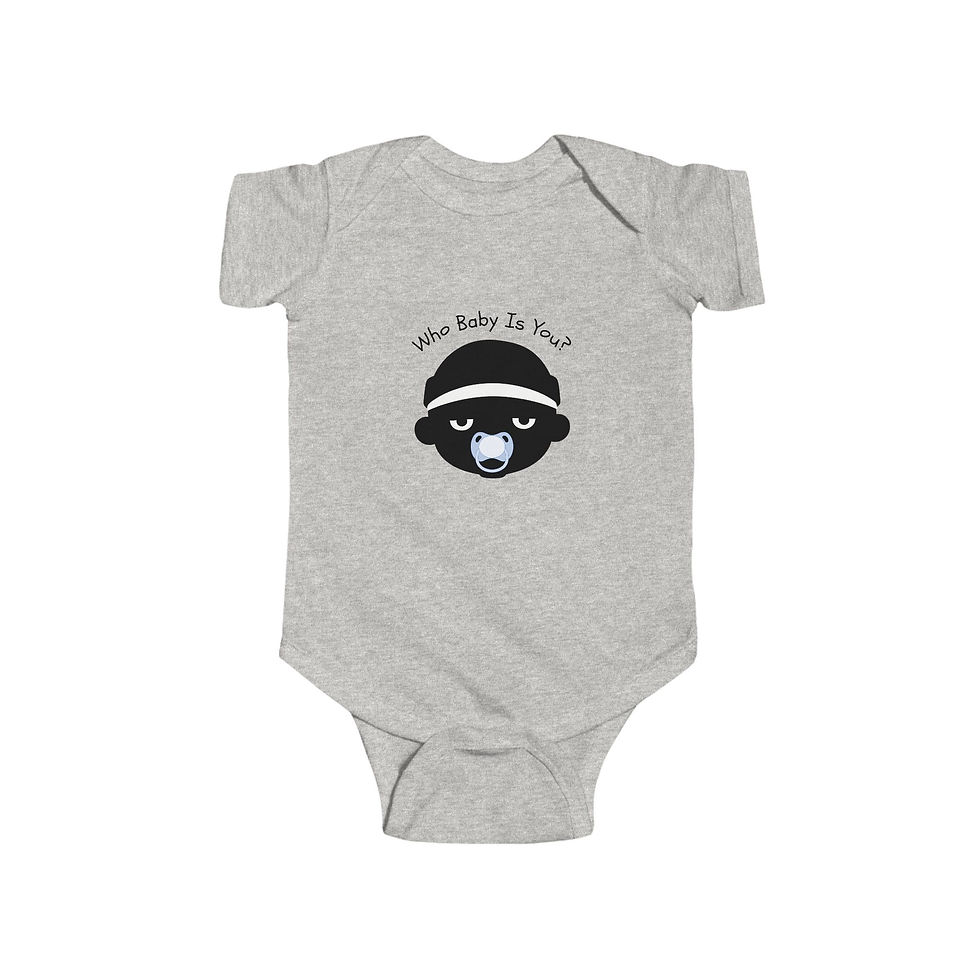 Thumbnail: Infant Bodysuit "Who Baby Is Kool?" Black Baby Graphic