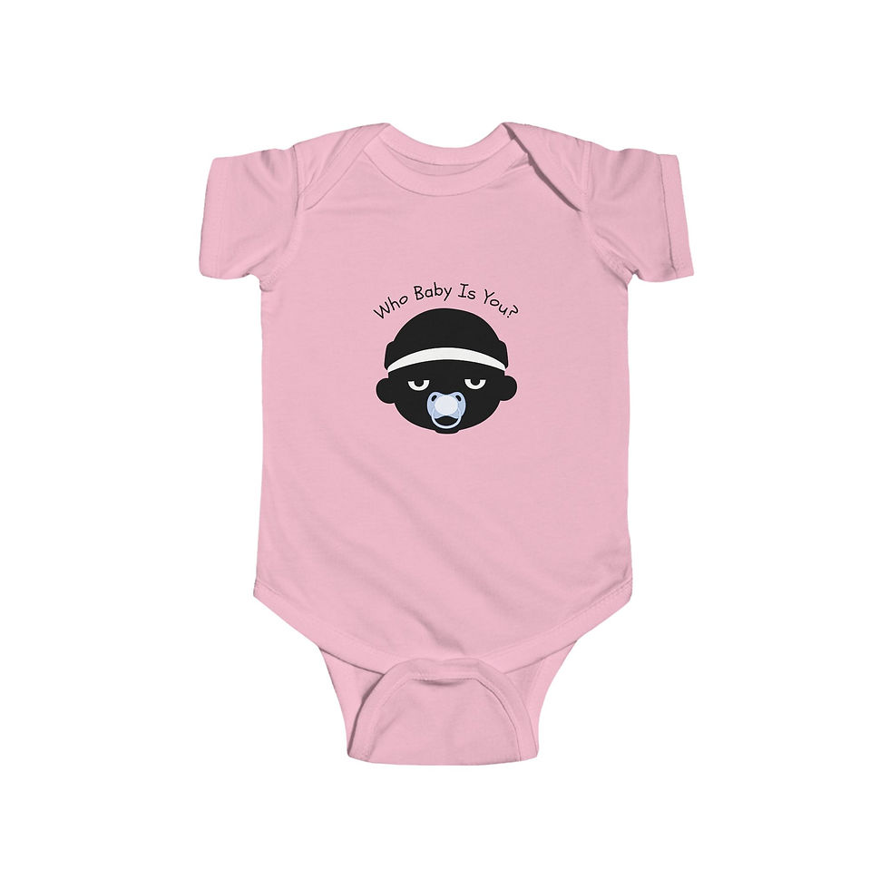 Thumbnail: Infant Bodysuit "Who Baby Is Kool?" Black Baby Graphic