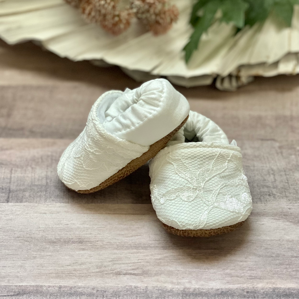Thumbnail: Lacey Cream Moccasins