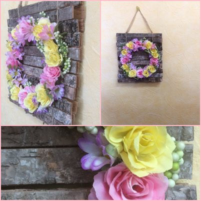 アーティフィシャルフラワー　壁掛け