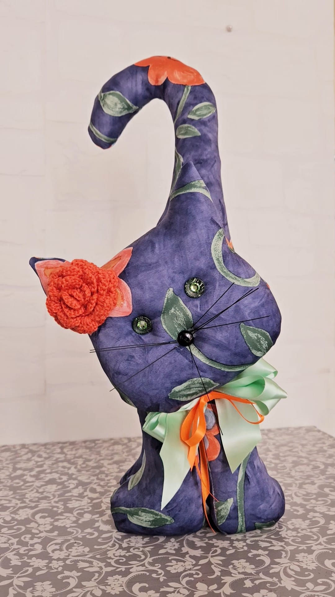 Gatto fermaporta Lavanda