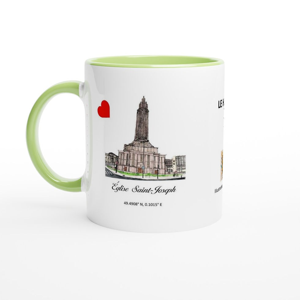 Miniature : Illustration Le Havre - Église Saint-Joseph | Mug à café 325ml